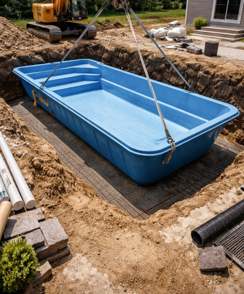 Installation d'une piscine creusée